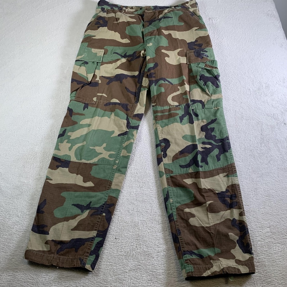 American Apparel Pants Mens Medium Reg Woodland Camo‎ Cargo Hot Weather Army BDU